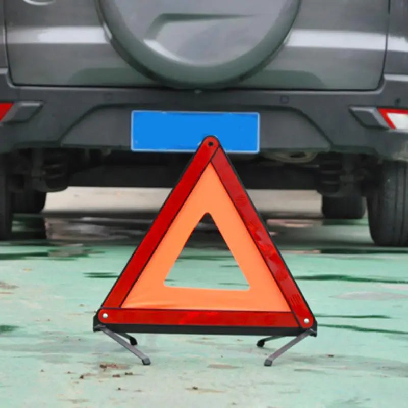 Reflective Warning Triangle — Foldable Roadside Safety Stand