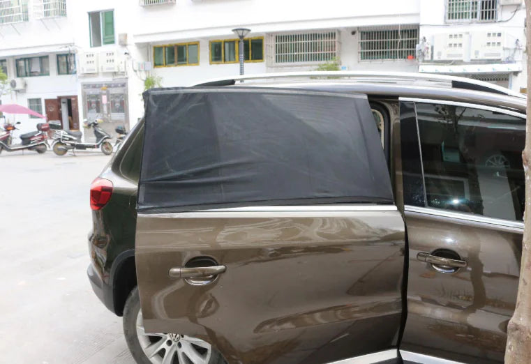 Car Window Sun Shade — Breathable Mesh Sun &amp; Bug Screen