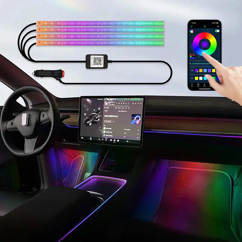 Ambient Footwell Lights — USB LED Under-Dash Glow Kit