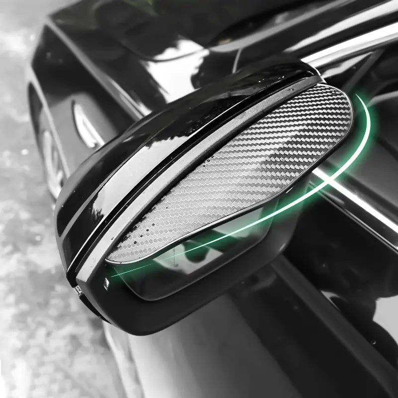 Side Mirror Rain Guards — Visor Eyebrow Shields (Pair)