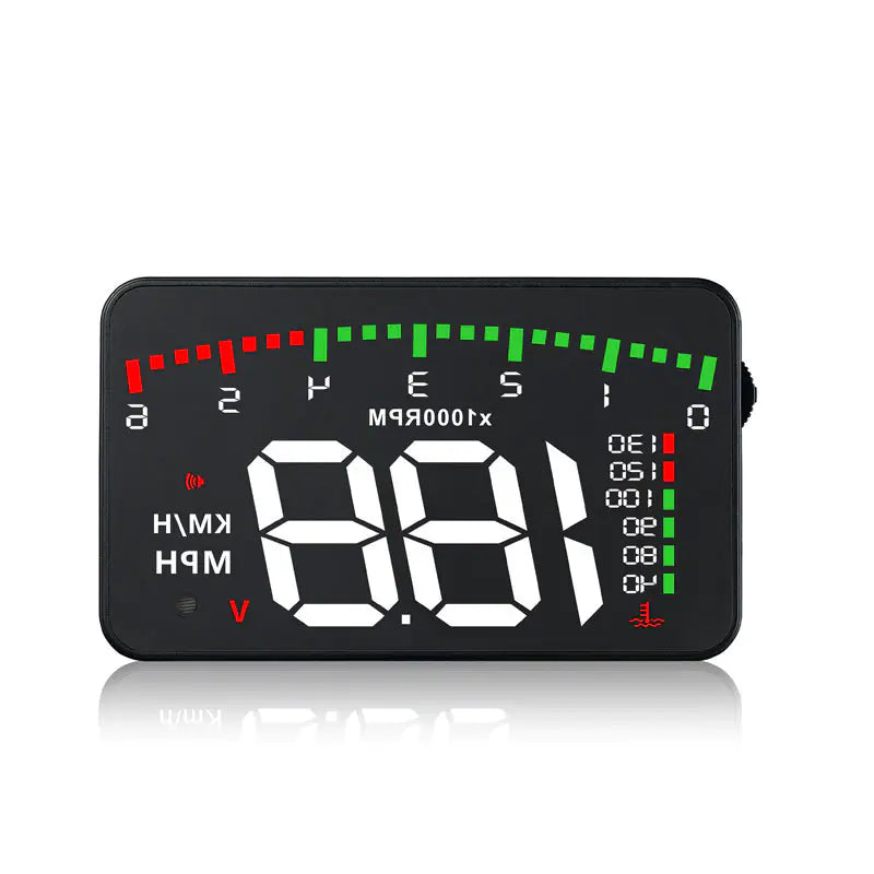 OBD2 Head-Up Display — Windshield Speed &amp; RPM Projector