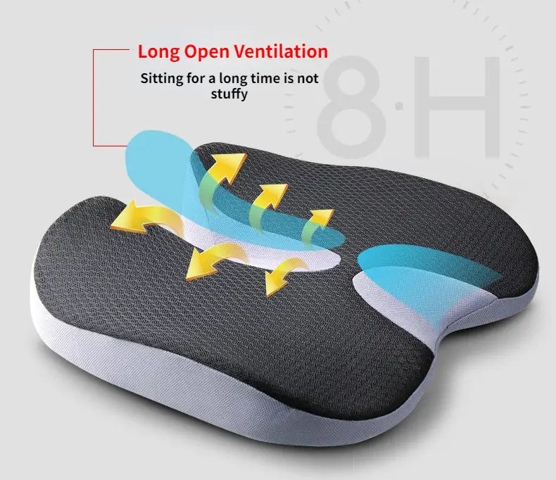 Memory Foam Car Seat Cushion — Sciatica &amp; Lower Back Relief