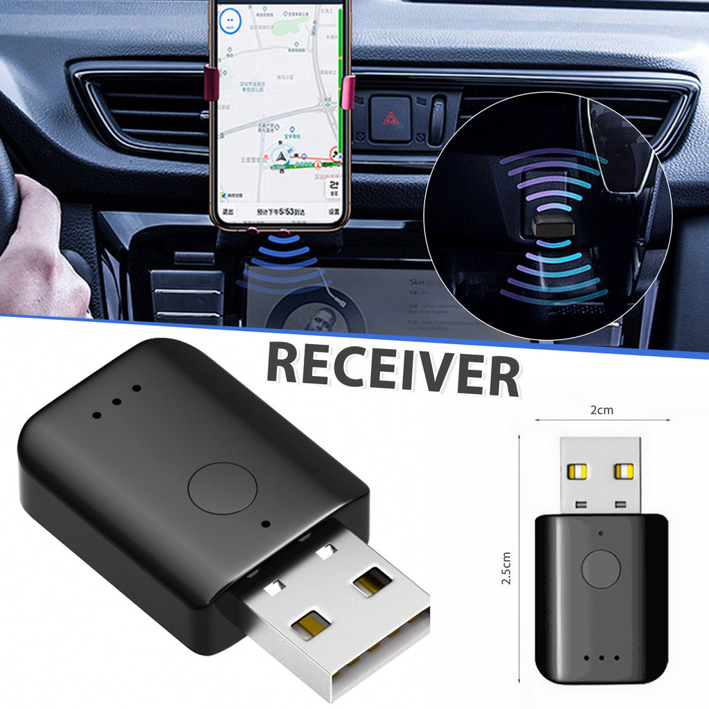 Car Bluetooth 5.1 FM Transmitter Kit - Wireless Audio Receiver & Charger
