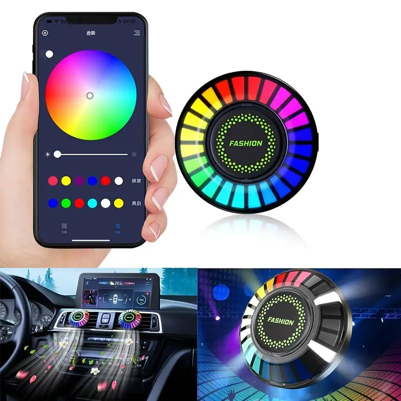 RGB Car Ambient Light Strip — USB, Music-Sync Interior LEDs