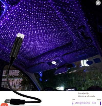 USB Starry Sky Atmosphere Light for Car Interior