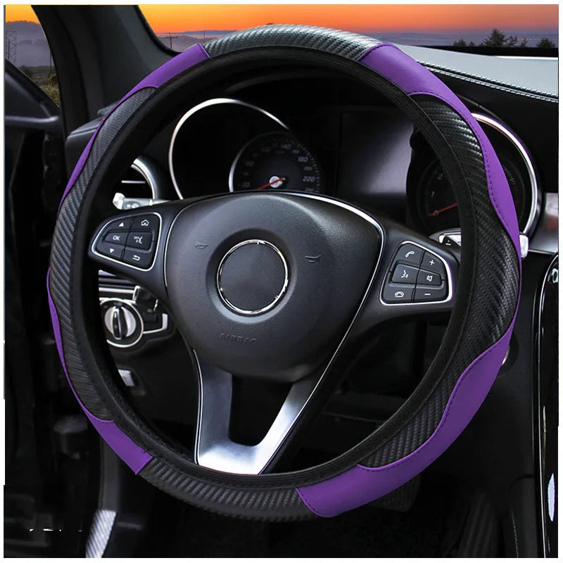Carbon fiber steering wheel cover
