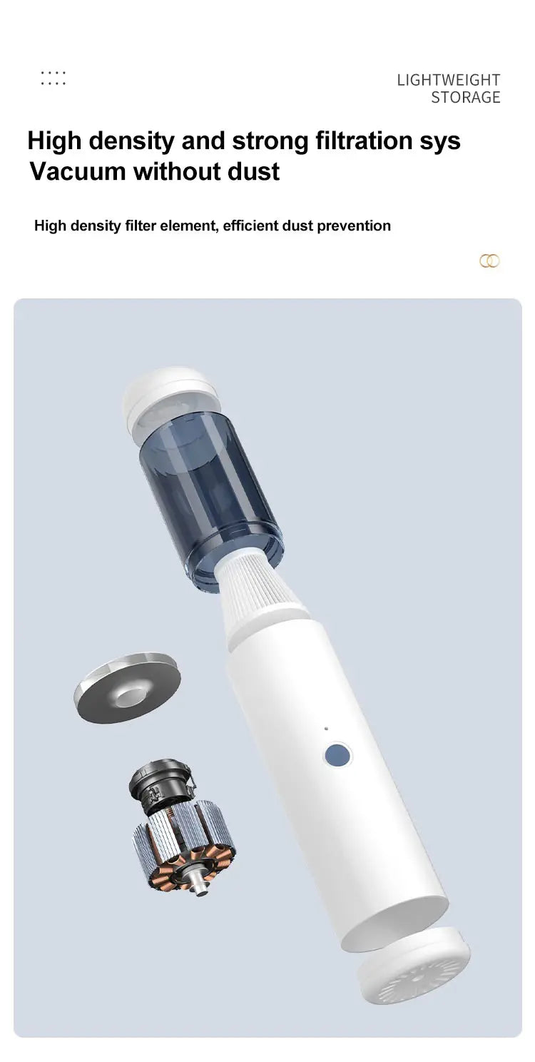 USB-C rechargeable car vacuum