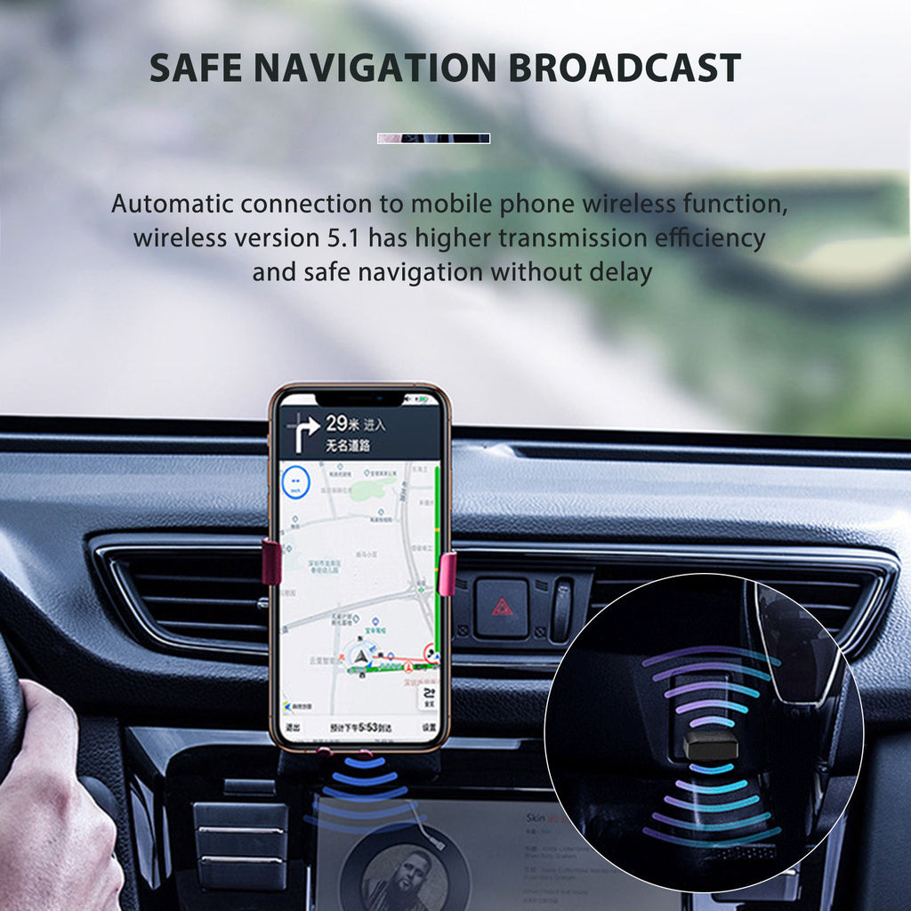 Car Bluetooth 5.1 FM Transmitter Kit - Wireless Audio Receiver & Charger