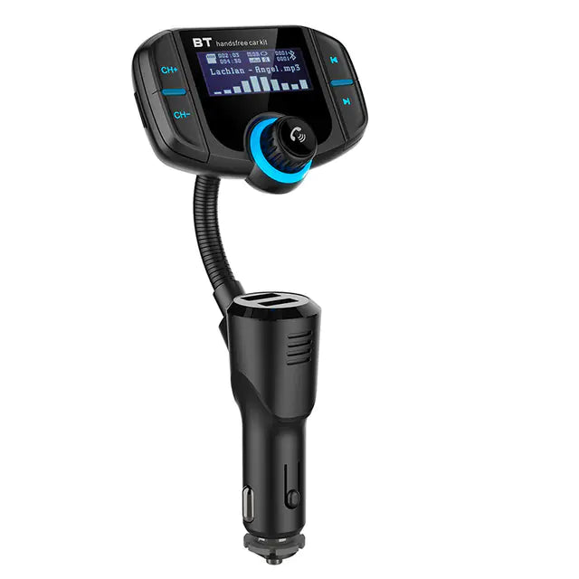 Bluetooth FM Transmitter Car Adapter — Wireless Audio + QC3.0 Fast Charge