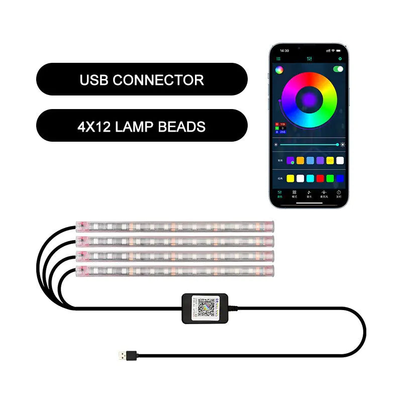 Ambient Footwell Lights — USB LED Under-Dash Glow Kit