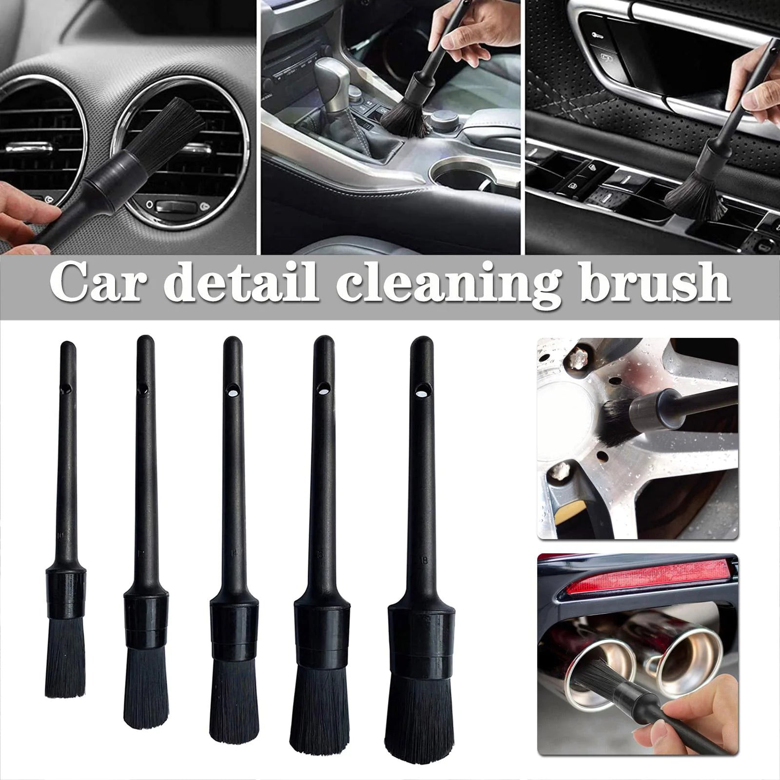 Car detailing brush set