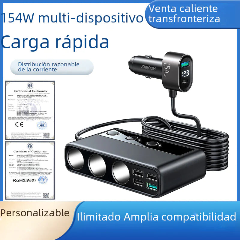 154W multi-port car charger