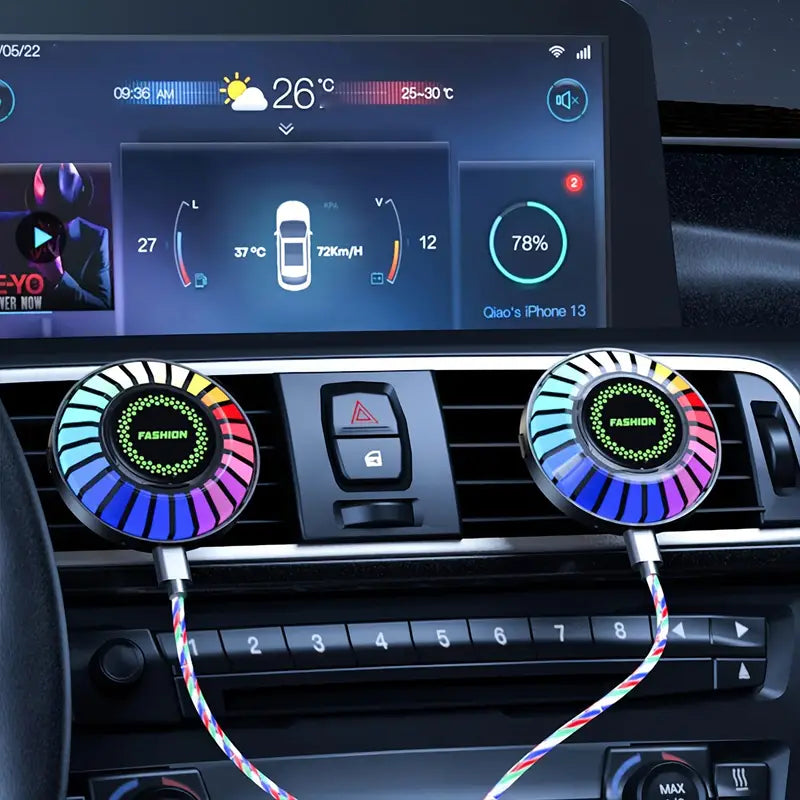 RGB Car Ambient Light Strip — USB, Music-Sync Interior LEDs