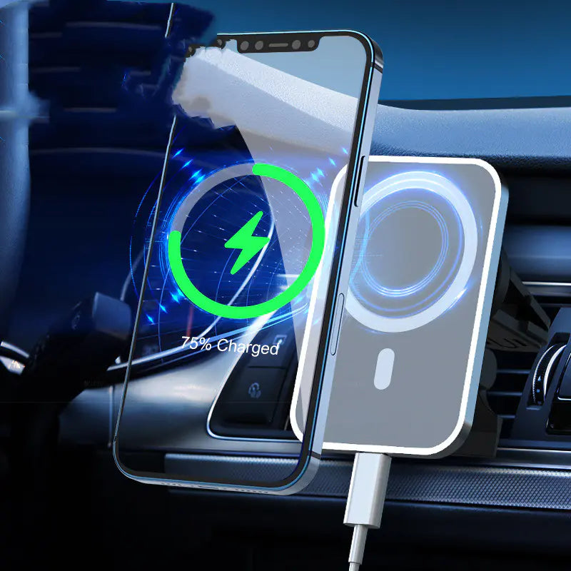 15W Magnetic Wireless Car Charger — Auto-Grip Air Vent Mount
