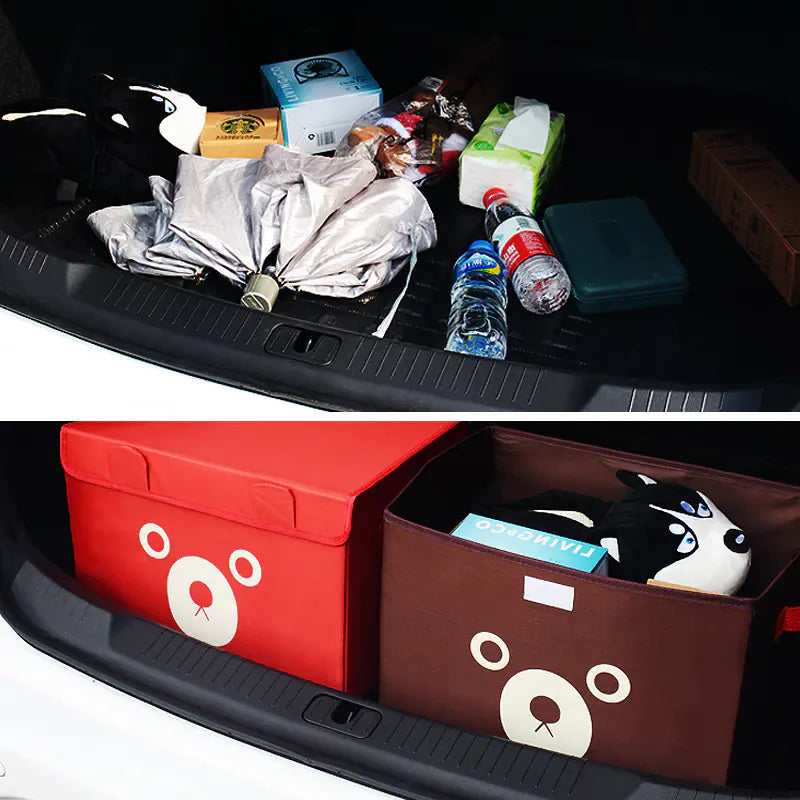 Collapsible Car Trunk Organizer — Foldable Cargo Storage Box