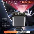 4-in-1 Fast Car Charger 120W - USB-C & USB with Retractable Cable