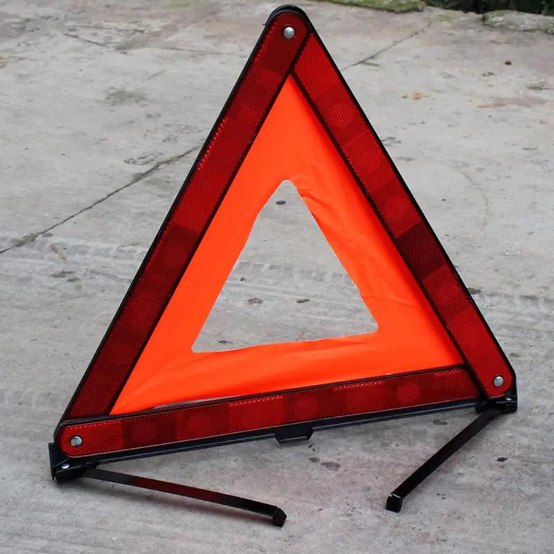 Reflective Warning Triangle — Foldable Roadside Safety Stand