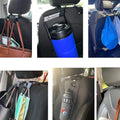 Car Seat Headrest Hook Hanger Organizer - 4 Pack (Black)